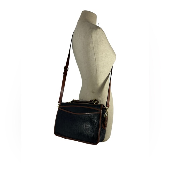 Vintage DOONEY & BOURKE Carrier black leather satchel shoulder bag purse classic - Picture 12 of 13